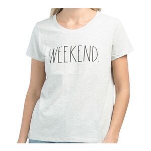 Womens Rae Dunn Weekend Oversized Drop Sleeve Tee Shirt - Sz XL